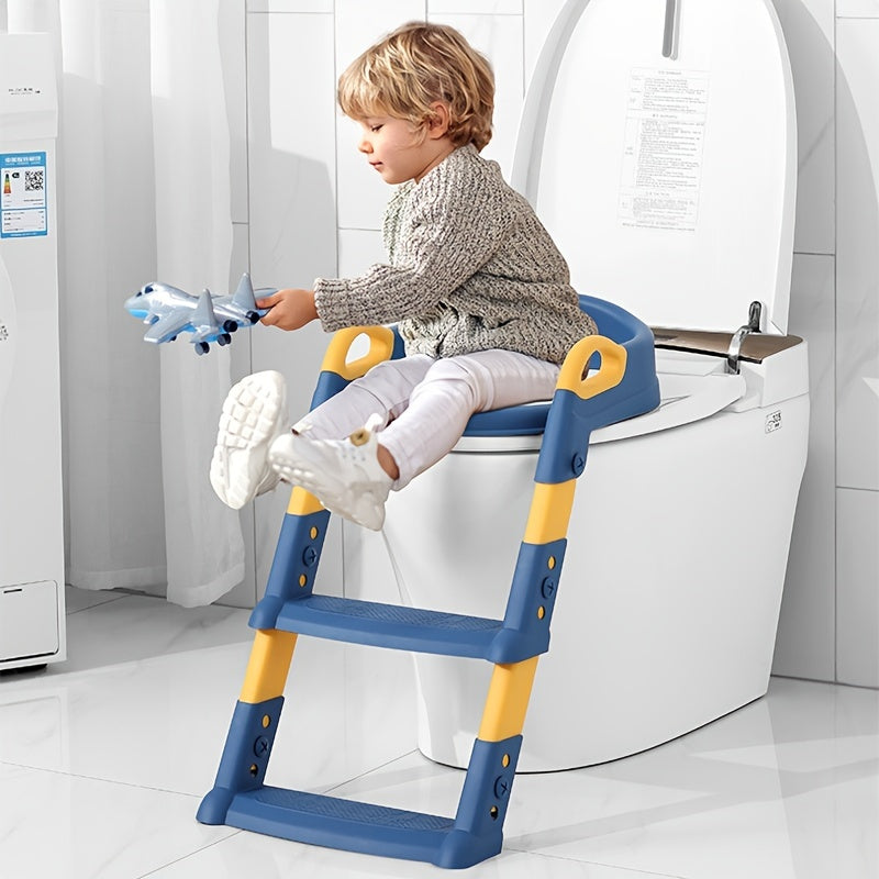 Children's Toilet Foldable Seat Baby Potty Training Seat With Ladder, Christmas, Halloween, Thanksgiving Day Gift Carnival