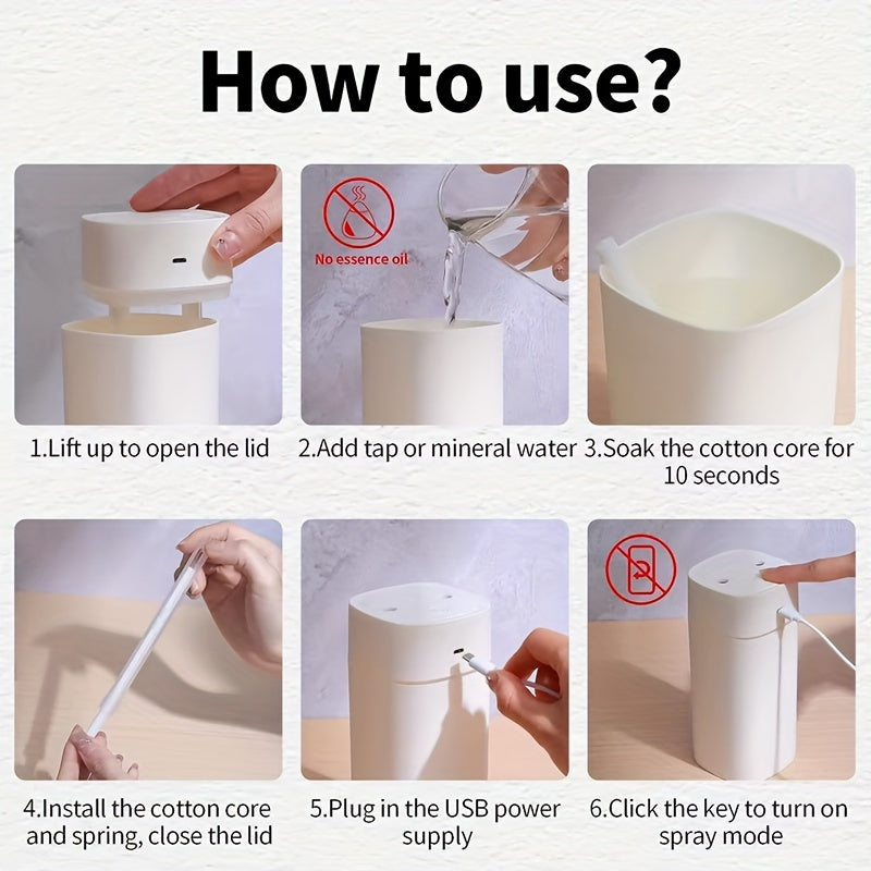 Double spray humidifier household bedroom mute desktop fog car clean air spray.