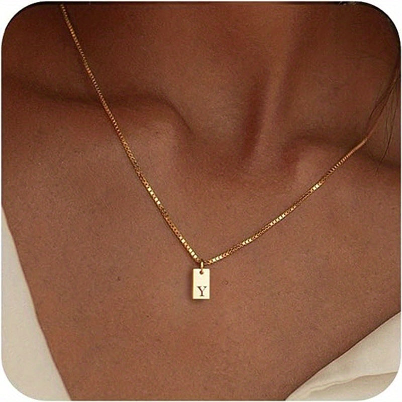 English Initial Letters Necklace 14K Gold Plated Necklace