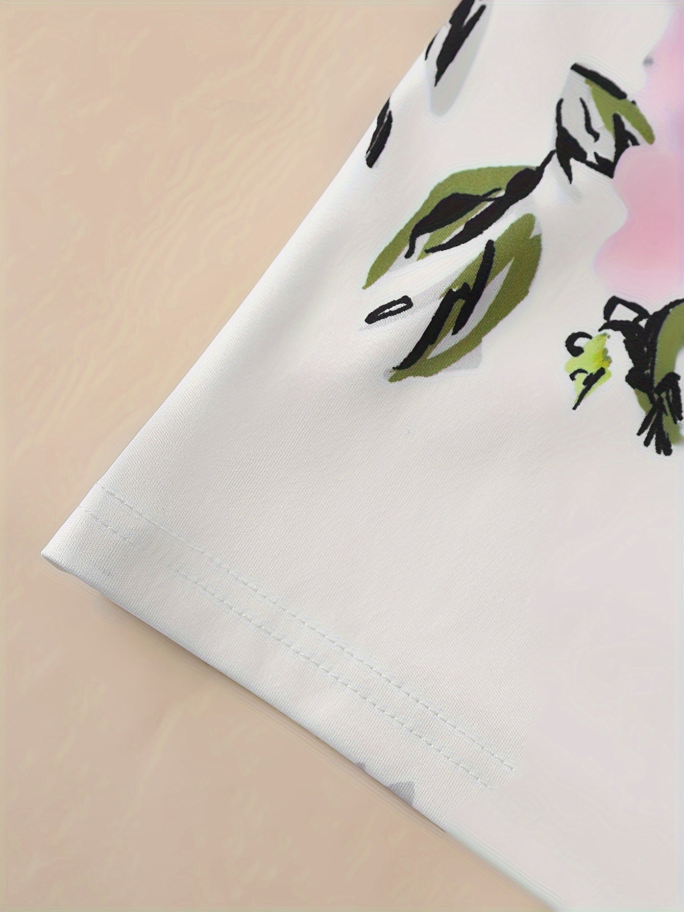 Two-Piece Floral Print Suit Set - Elegant Double Breasted Blazer.