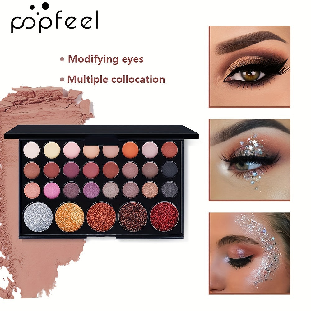 POPFEEL All-in-One Makeup Kit - Comprehensive Cosmetics Set for Mothers' Day, Includes Eyeshadows, Blush, Lipsticks, Brushes & More, Perfect Gift for Beauty Enthusiasts, Beauty Gift Set|Versatile Makeup Palette|Diverse Color