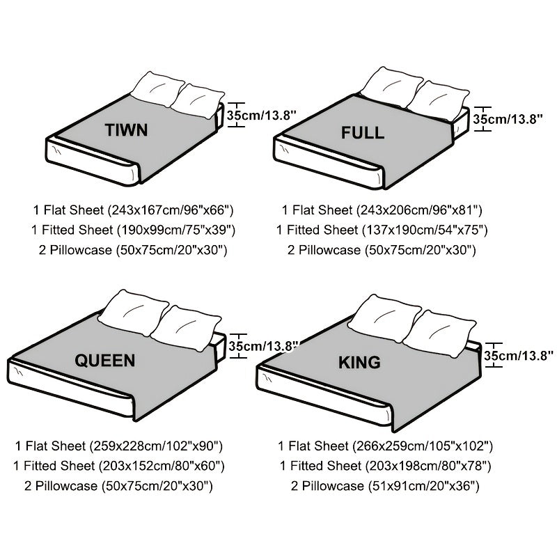 4pcs, Four-Piece Satin Imitation Silky Solid-Color Fitted Sheet Set,