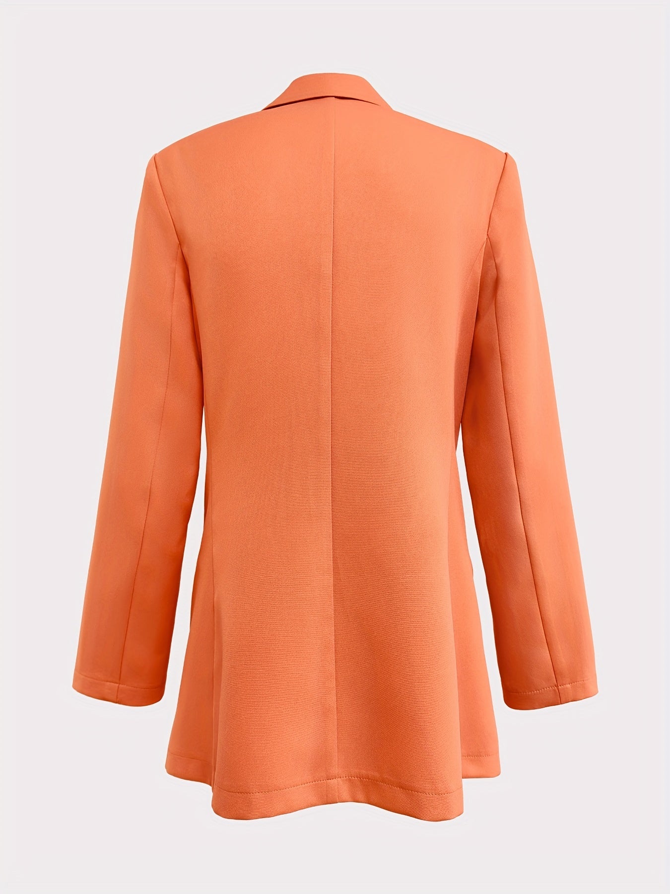Button Blazer, Elegant Lapel Long Sleeve Work Office Outerwear,