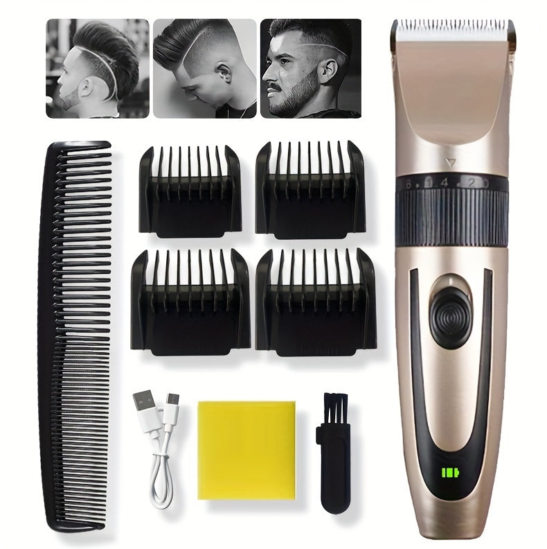 Electric Clipper Men's Razor Beard Body Hair Trimmer Classic Electric Clipper Personal Care Set With Limit Comb Grooming Kit For Gift Father's Day Gift Father's Day Gift