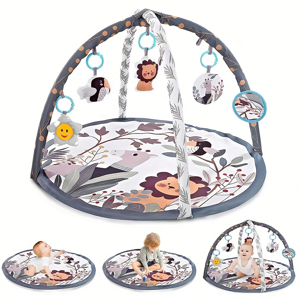 Cartoon Baby Gym Play Mat With Music And Play Gym - Perfect For Cognitive Development, Stimulating Play, Exercise, And Learning Christmas, Halloween, Thanksgiving Day Gift Easter Gift