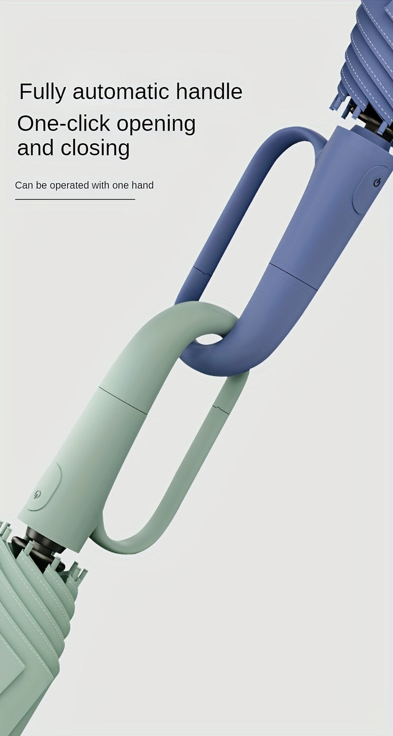 Automatic Umbrella with 10-Rib Windproof Design .