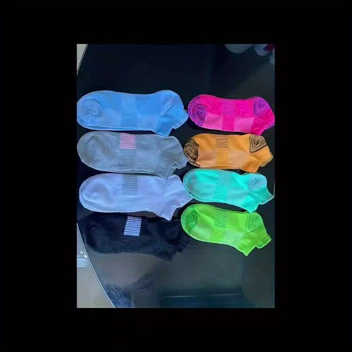 3/6/10 Pairs Outdoor Sports Socks, Women's Athletic Running Comfort Running Socks Cushioned Low Cut Socks