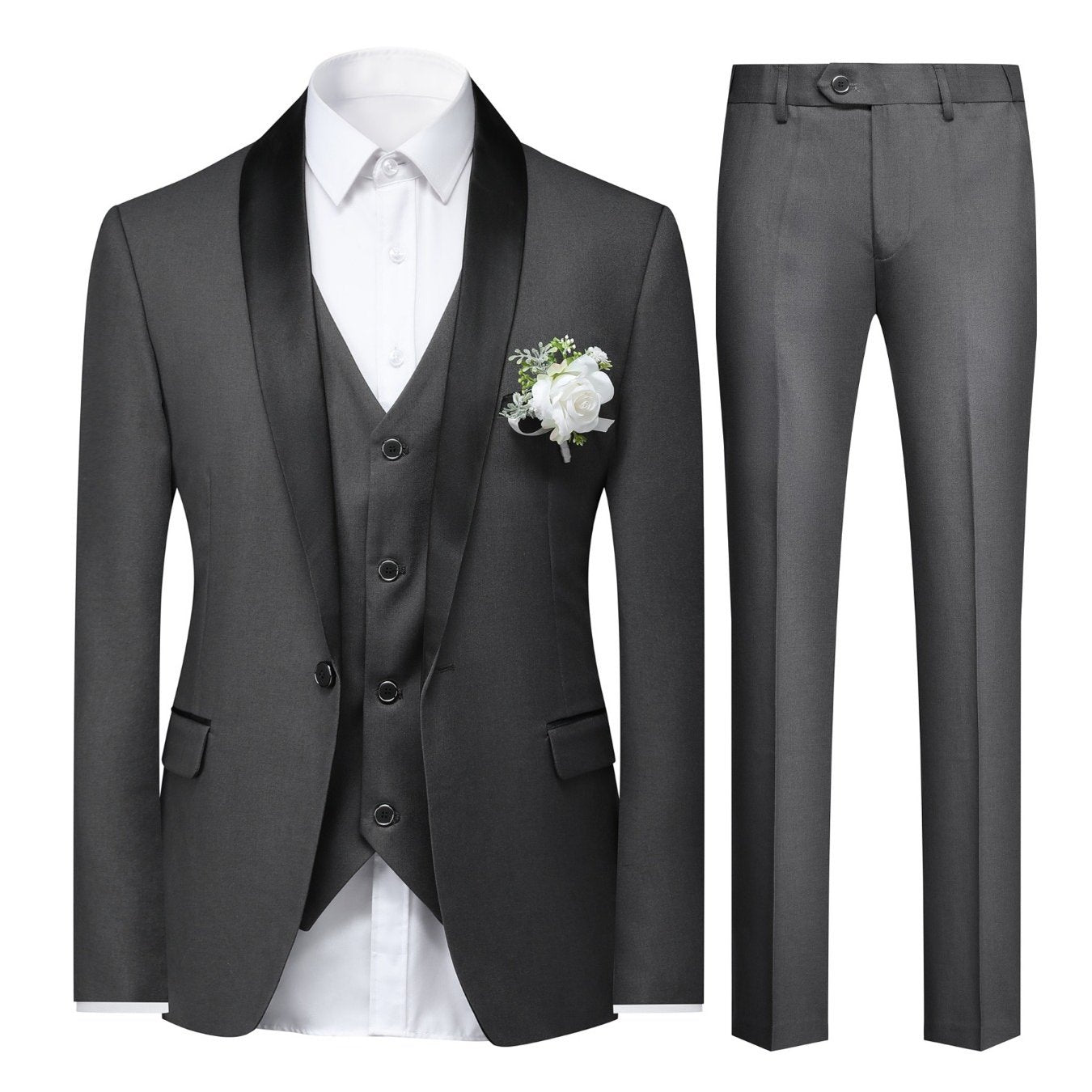 3-Piece Men's Suit Set - Single-Breasted Blazer.