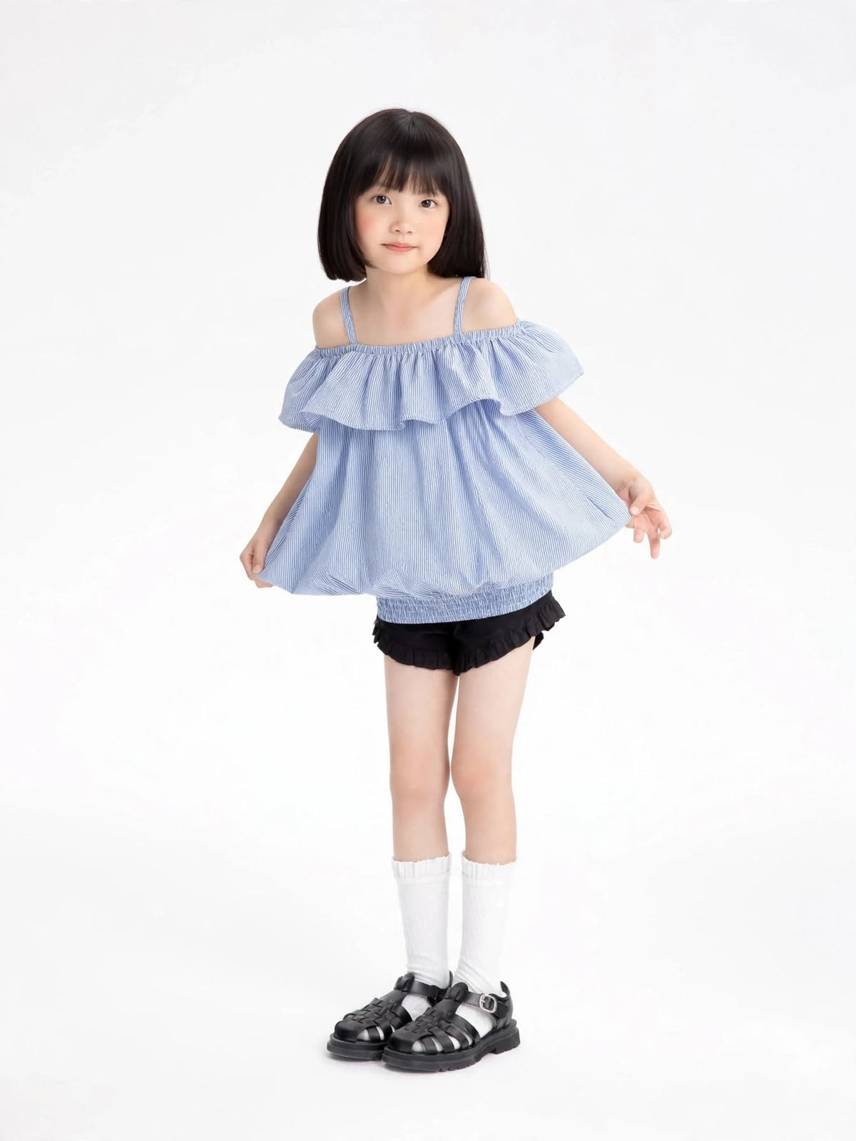 Girls' Off-Shoulder Ruffle Top & Smocked Dress Collection | Ages 2-12 Years | MH