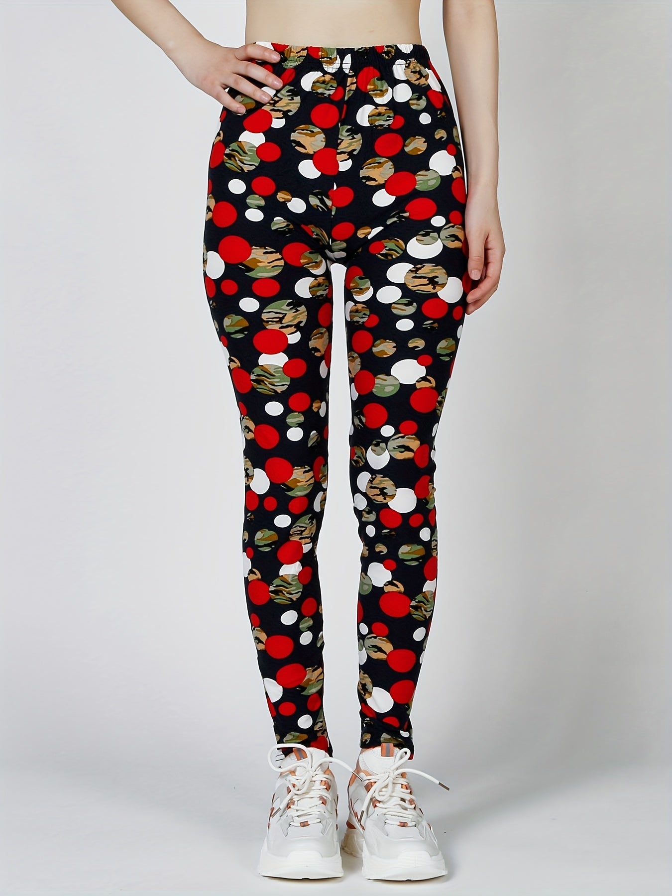 Women's Leggings Floral Printed Pants Casual High Waist Sweatpants Leggings.