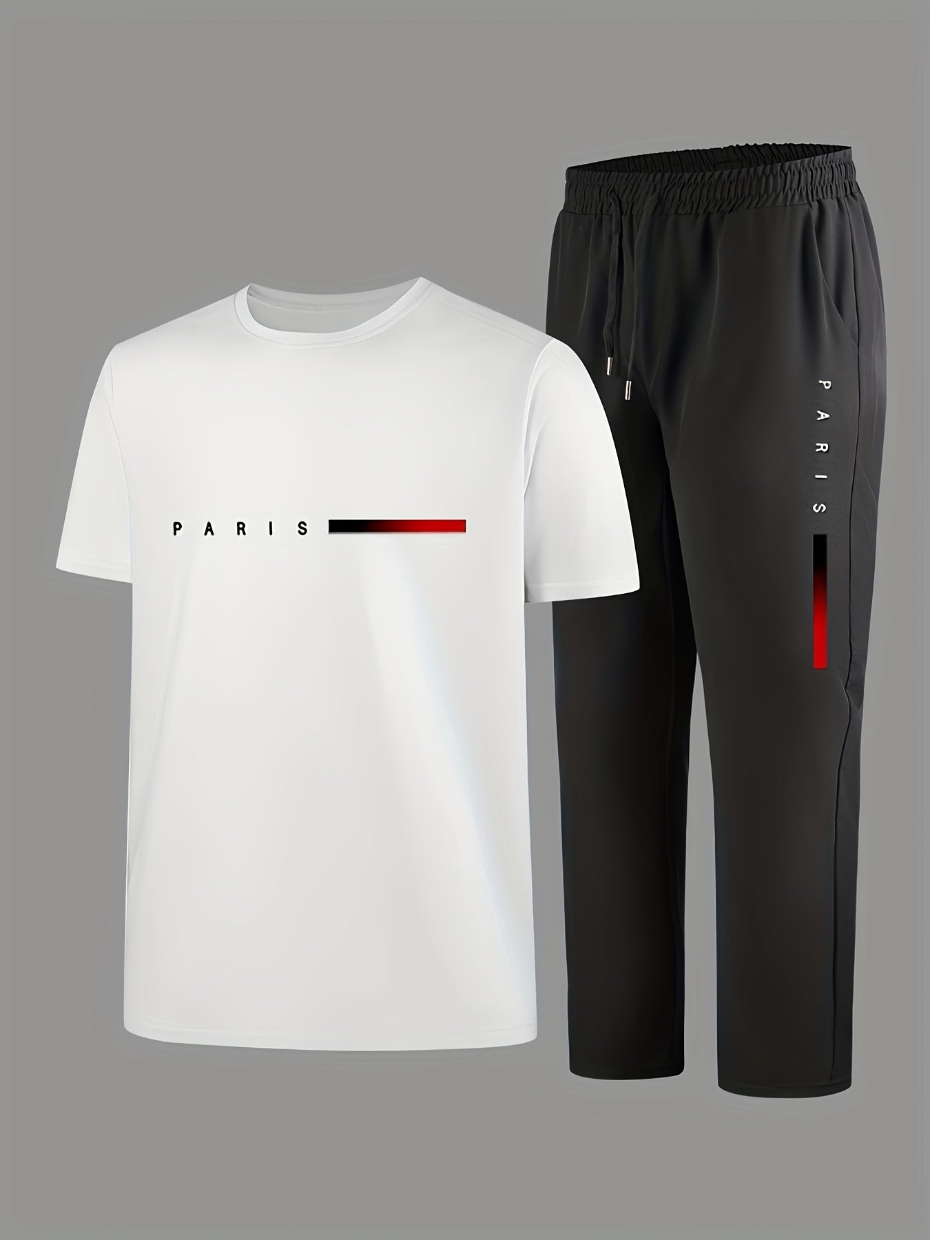 Men'S Casual Sports Two-Piece Set Short Sleeve .