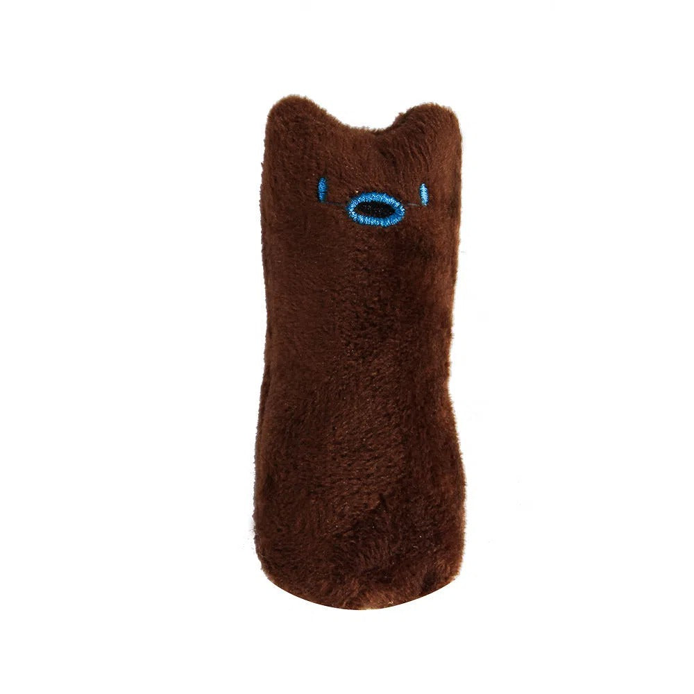 1pc Cat Design Cat Teaser Toy Containing Squeaky Plush Pillow.