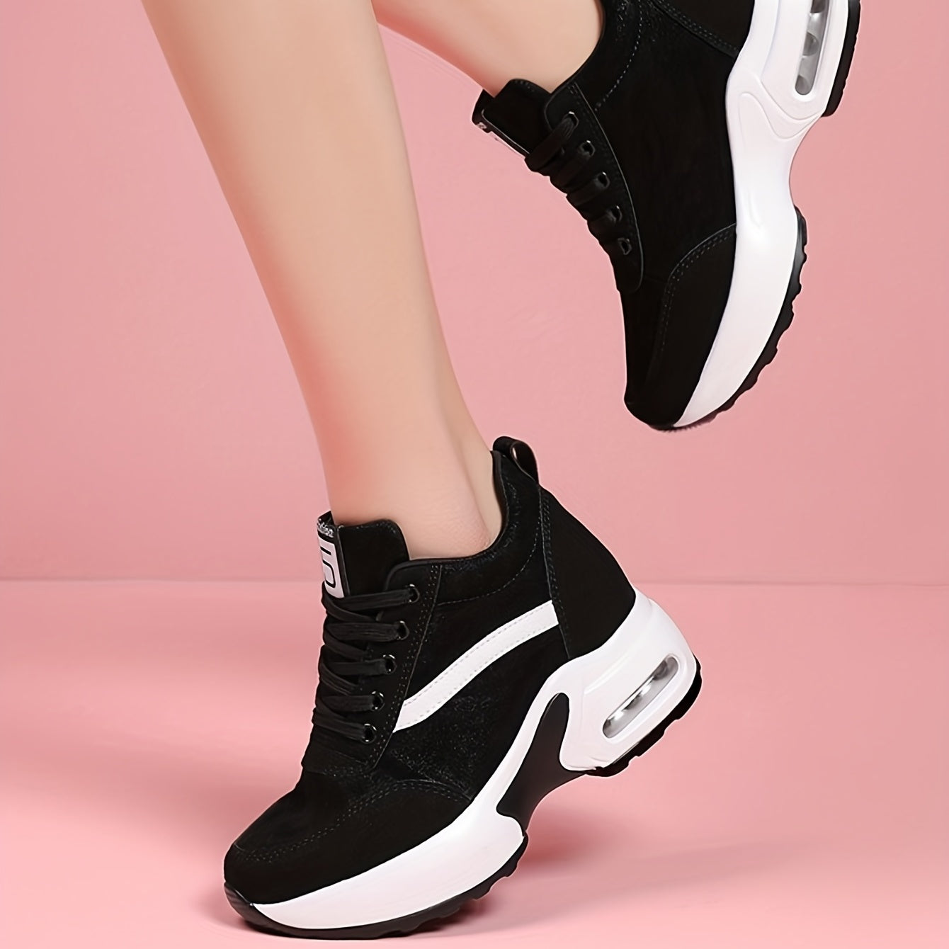 Flying Woven Mesh Inner Wedge Sneakers,