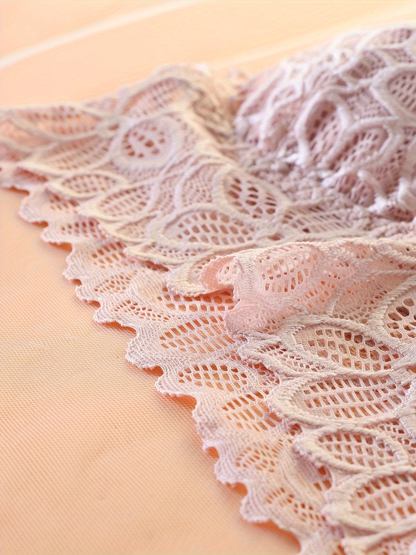 3 Sets Floral Lace Bra & Panties, Wireless Push Up Bra ./MH