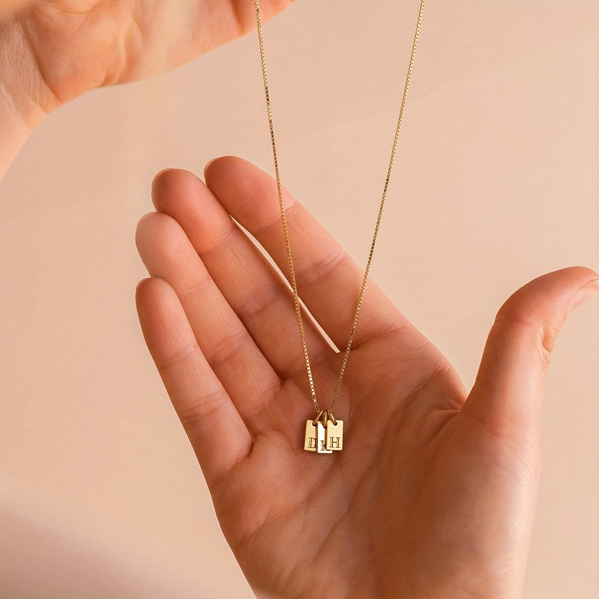 English Initial Letters Necklace 14K Gold Plated Necklace