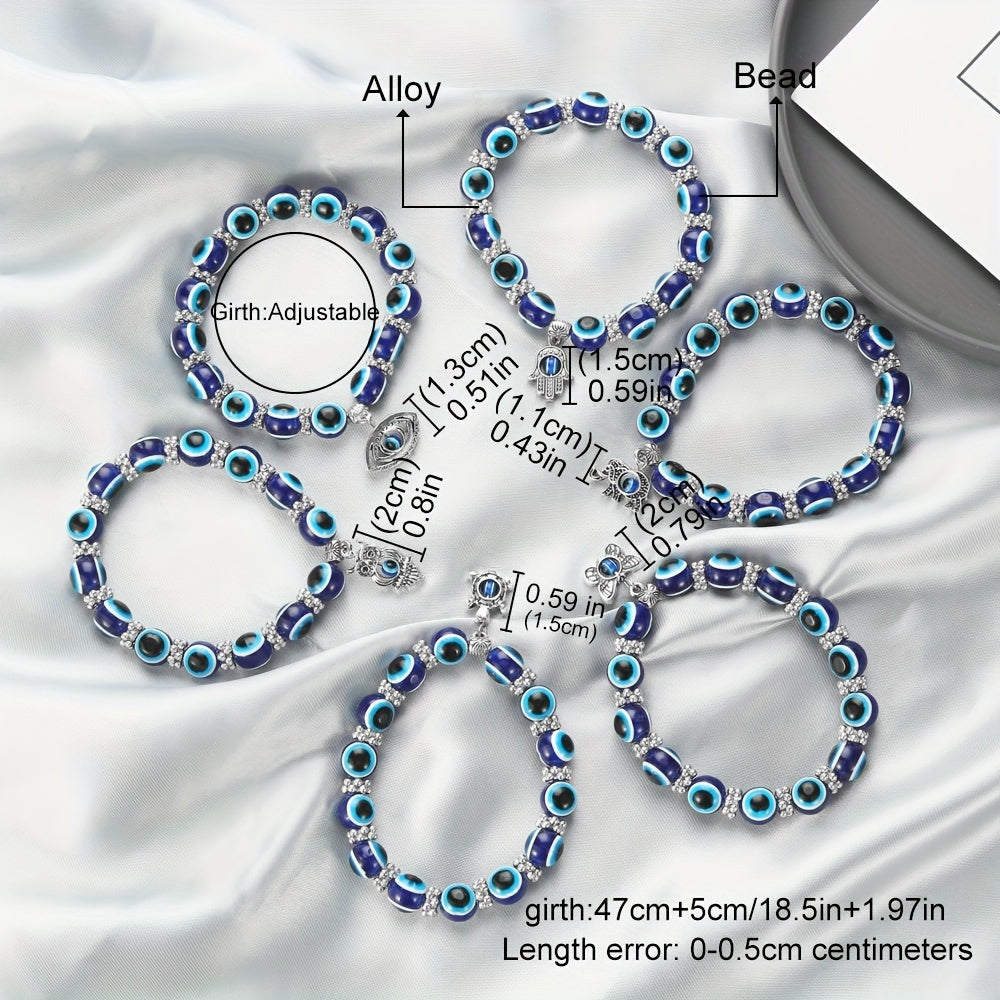 Lucky Evil's Eye Charm Beads Bracelet Protection Jewelry Good Luck Gift