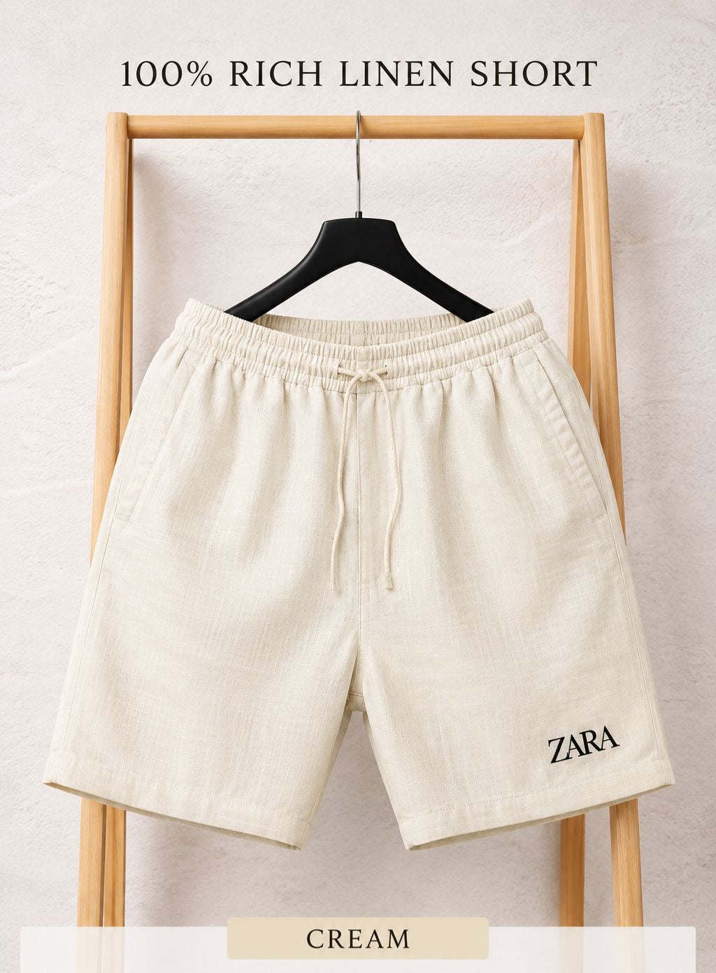 Men’s Premium Rich Linen Casual Shorts | Elastic Drawstring Waist | Beach & Summer Wear | 4 Colors | M–XXL |MH