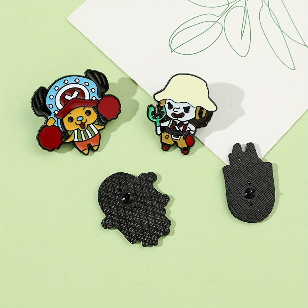 1pc Creative Cartoon Figure DIY Metal Pin Badge for Clothes, Backpack, Hat - Perfect Holiday Party Gift for Teens
