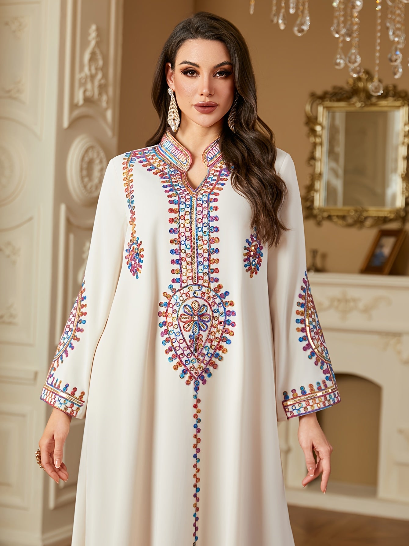 Elegant Long Sleeve Maxi Dress ./MH