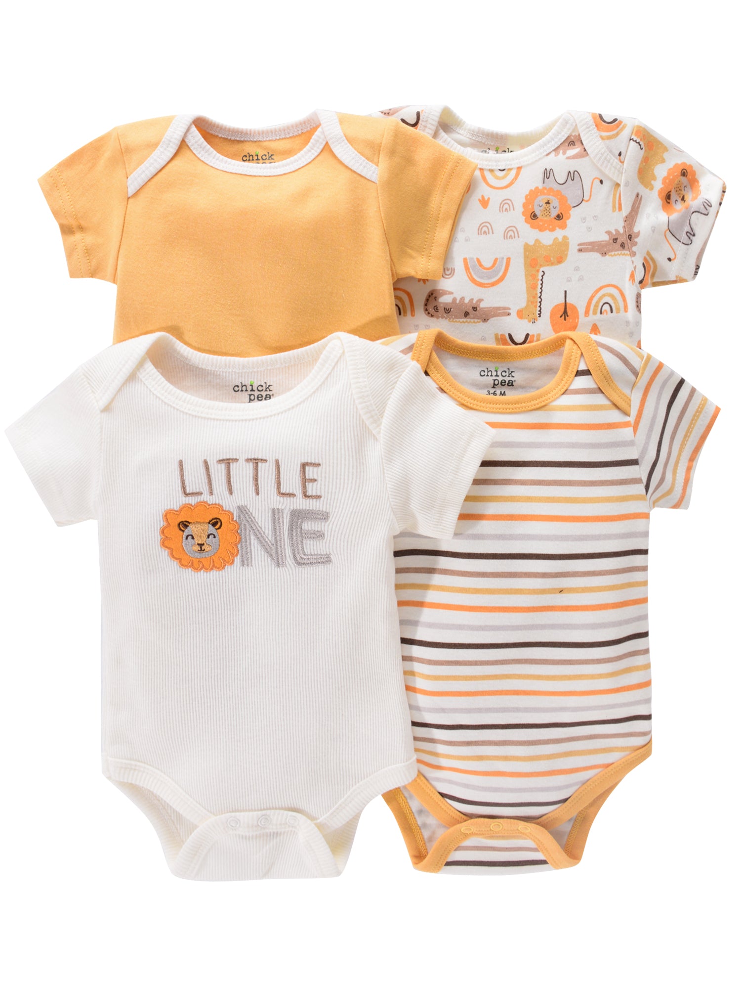 Newborn Baby Short Sleeve One-Piece Suit 4pcs Set .