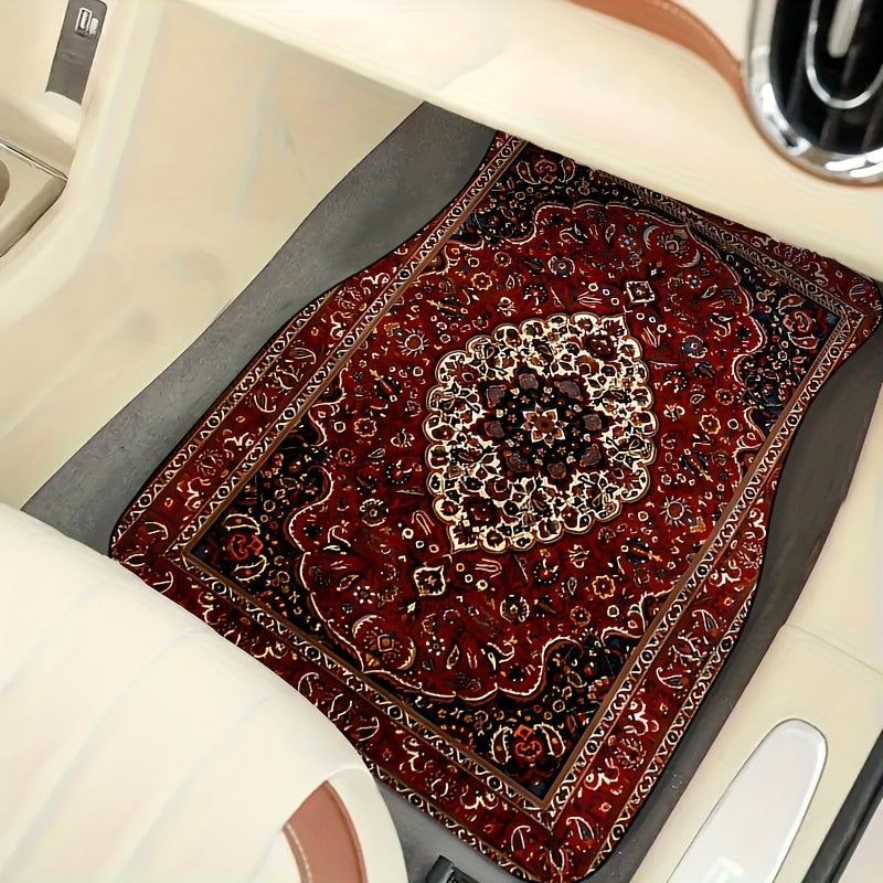 4pcs Elegant Moroccan-Inspired Car Floor Mats