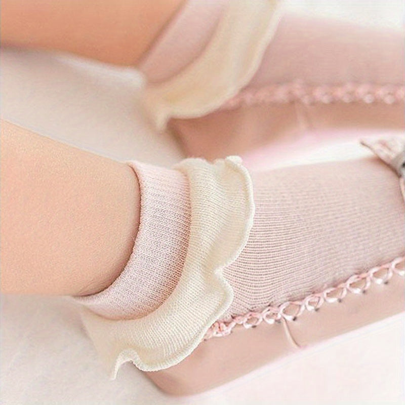 Spring And Autumn Cartoon Baby Leather Bottom Socks, /MH