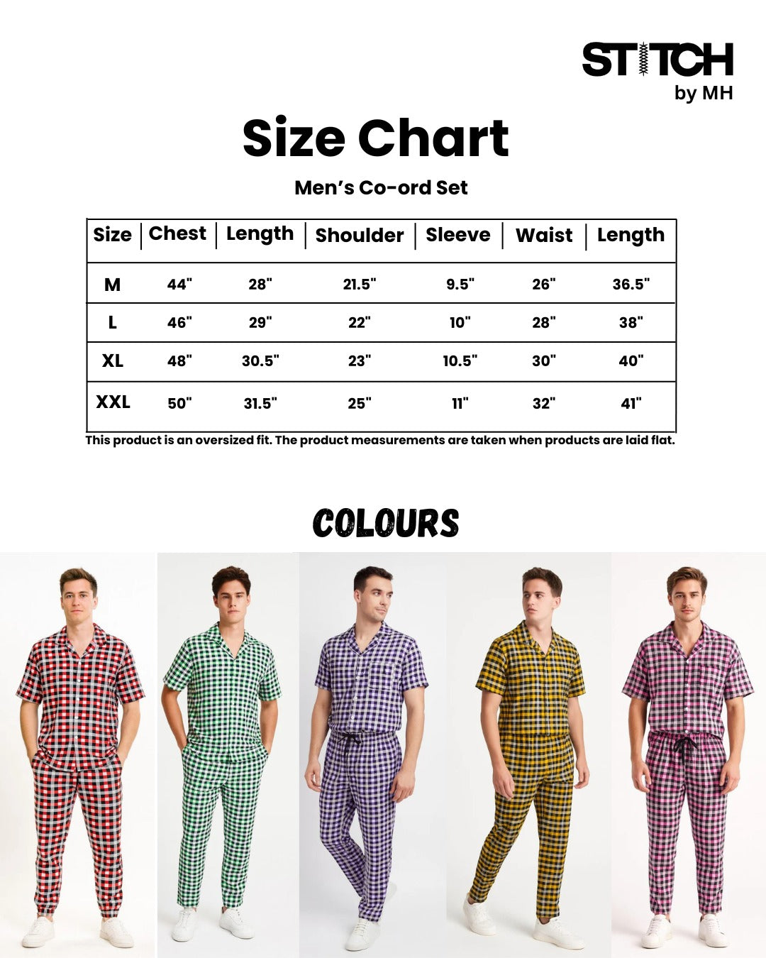 Men's Red, Black, and White Checkered Loungewear Set | Sizes S-XXL | MH