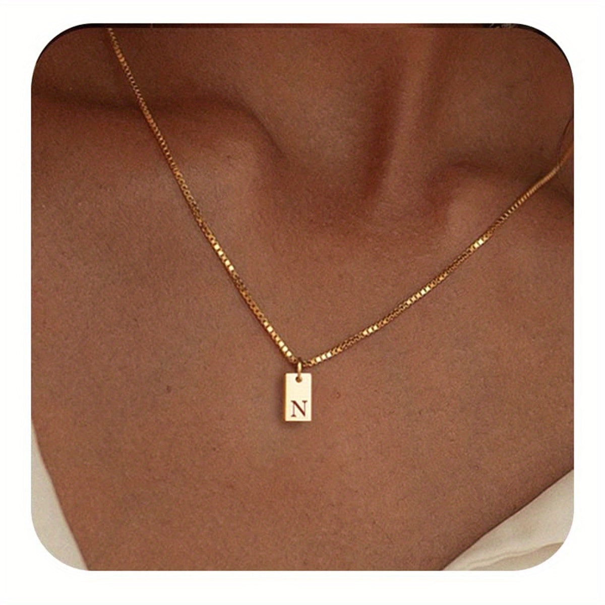 English Initial Letters Necklace 14K Gold Plated Necklace