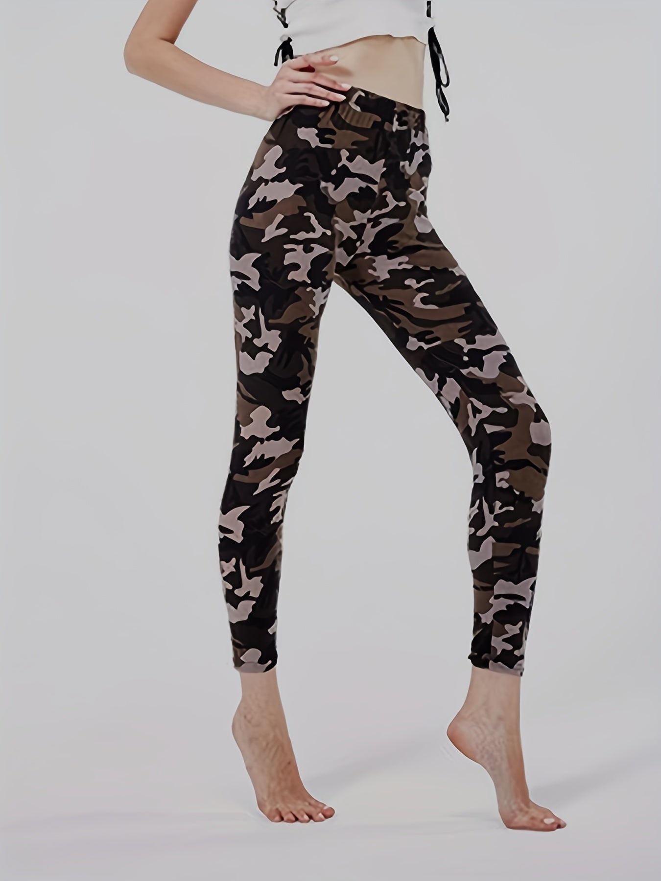 Women's Leggings Floral Printed Pants Casual High Waist Sweatpants Leggings.