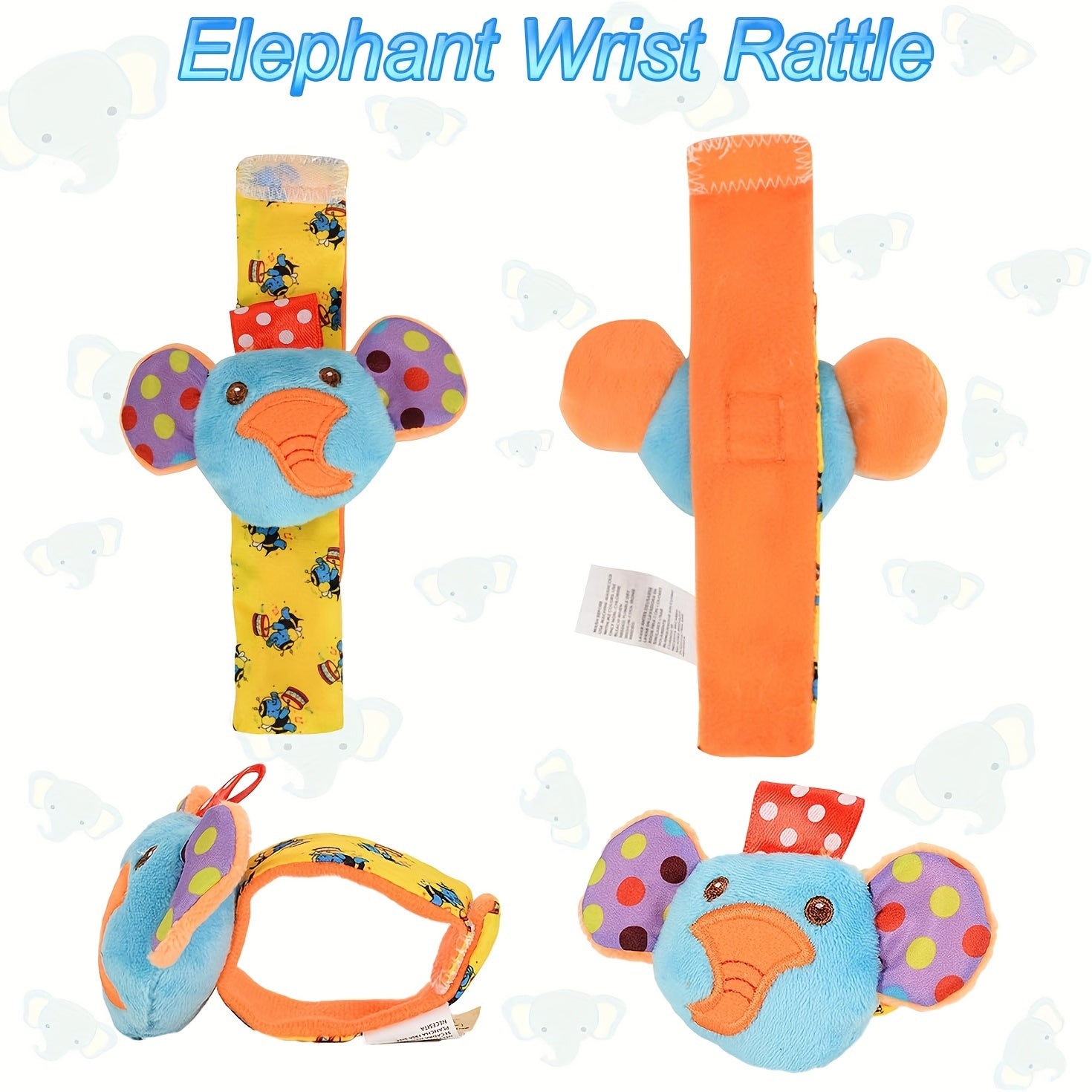 4pairs Baby Wrist Rattles Sock Toys, Newborn Baby Sock Toys 0-6 Months Foot Finder And Cartoon Cute Animal Set, Infant Rattle Socks Toy 3-6 Months, Soft Sensory Toys For 0-12 Months Toddler Newborns Boy Girl Gift
