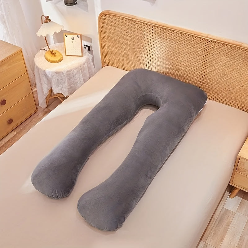 Crystal Velvet U-shaped Maternity Pillow, Comfortably Supports Pregnancy, Providing Perfect Sleep For Mother, Christmas, Halloween, Thanksgiving Gift