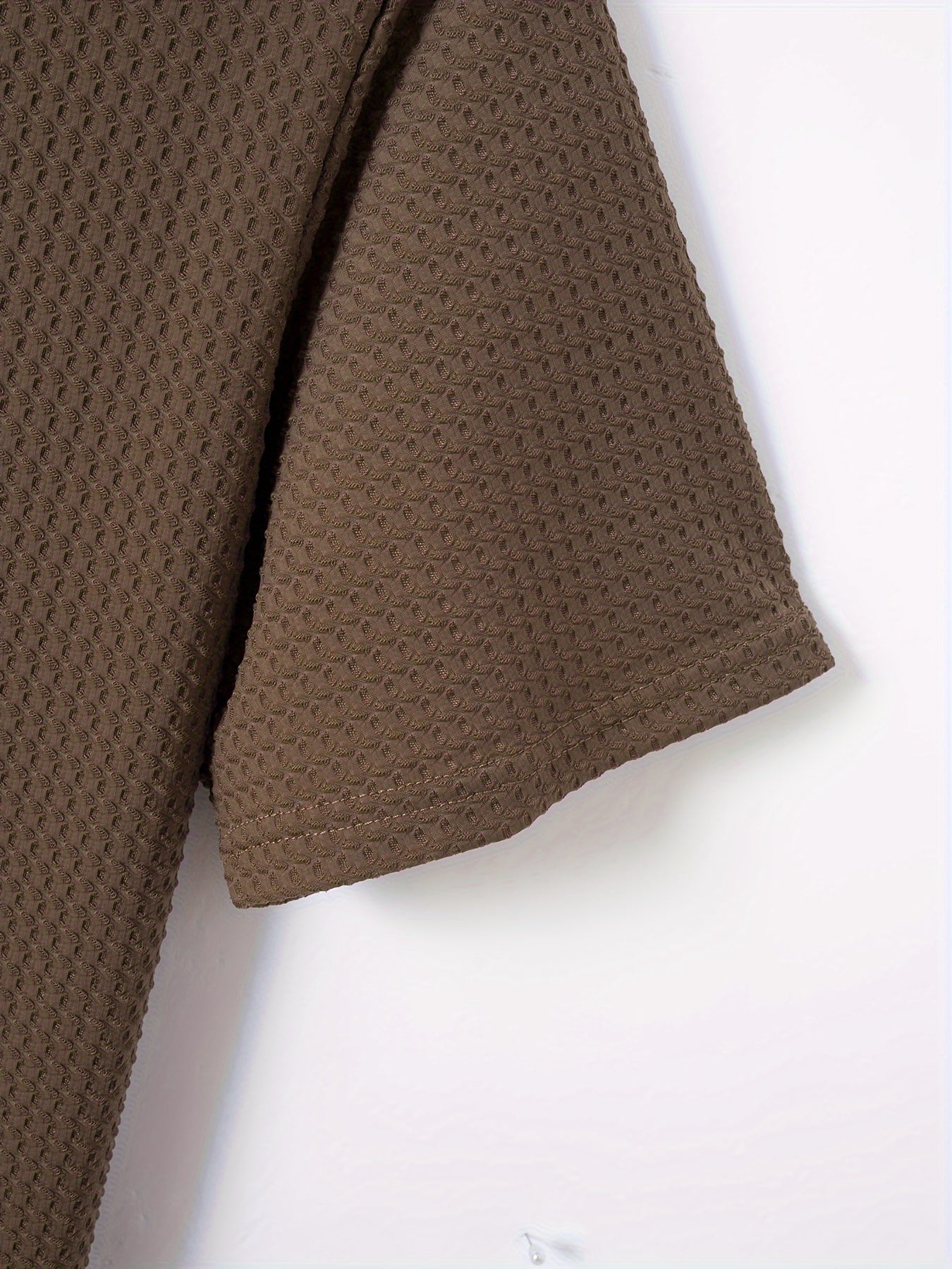 Men's Solid Color Quarter Zip Golf Shirt, Breathable Short Sleeve .