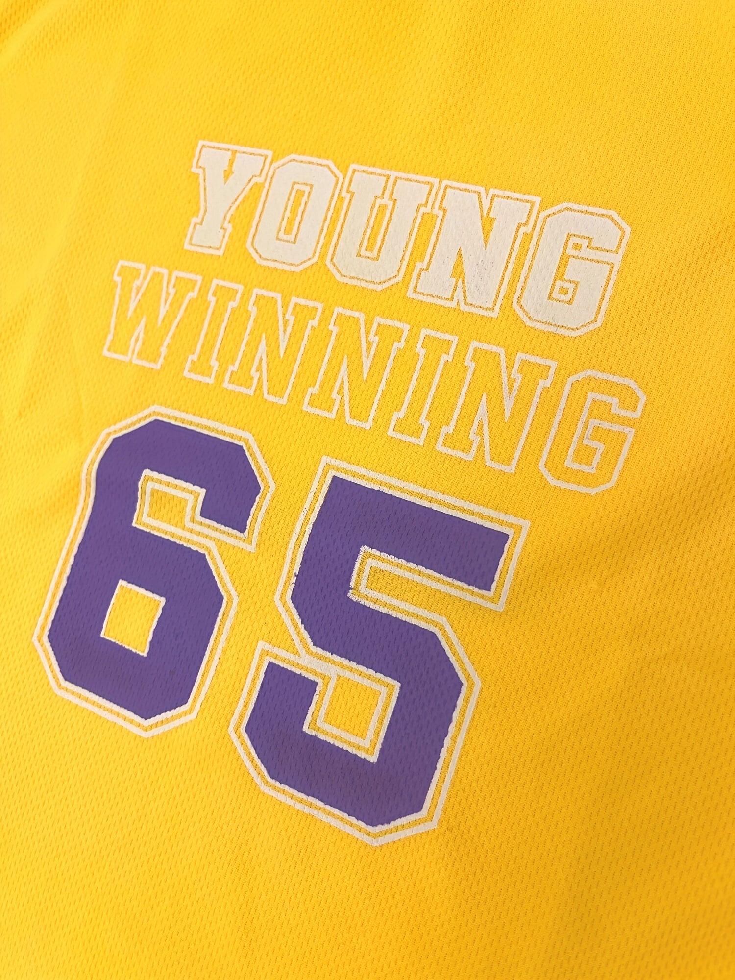 Boys "Young Winning" Number "65" Casual Outfit Round Neck T-shirt.