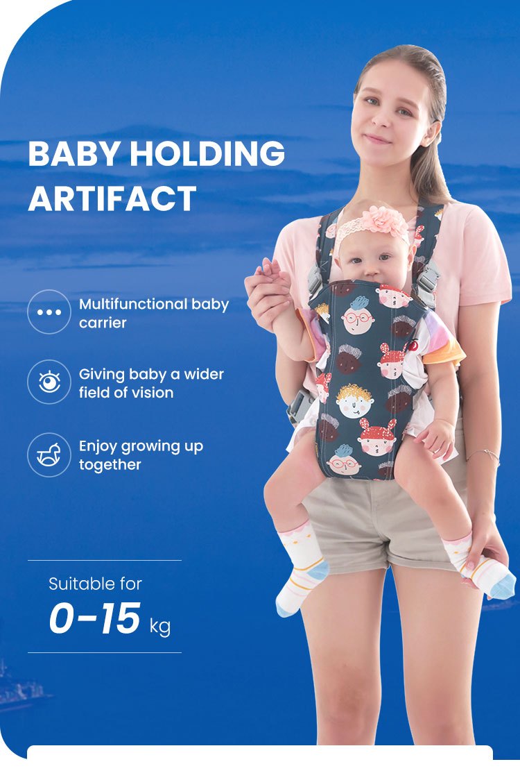 Cartoon Baby Carrier 0-48 Month Ergonomic Infant Kid Baby Hip-seat Sling Front Facing Baby Wrap Carrier For Baby Accessories, Christmas Halloween Thanksgiving Day Gift