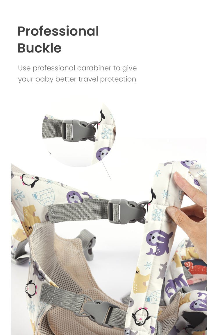 Cartoon Baby Carrier 0-48 Month Ergonomic Infant Kid Baby Hip-seat Sling Front Facing Baby Wrap Carrier For Baby Accessories, Christmas Halloween Thanksgiving Day Gift