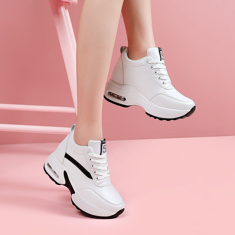 Flying Woven Mesh Inner Wedge Sneakers,