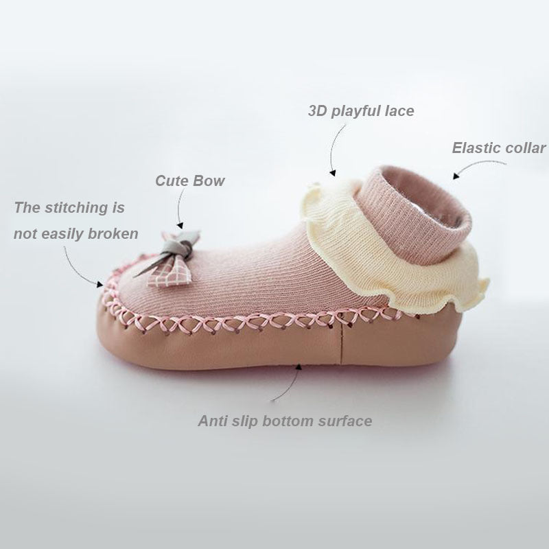 Spring And Autumn Cartoon Baby Leather Bottom Socks, /MH