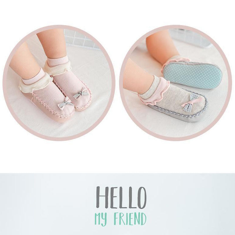 Spring And Autumn Cartoon Baby Leather Bottom Socks, /MH