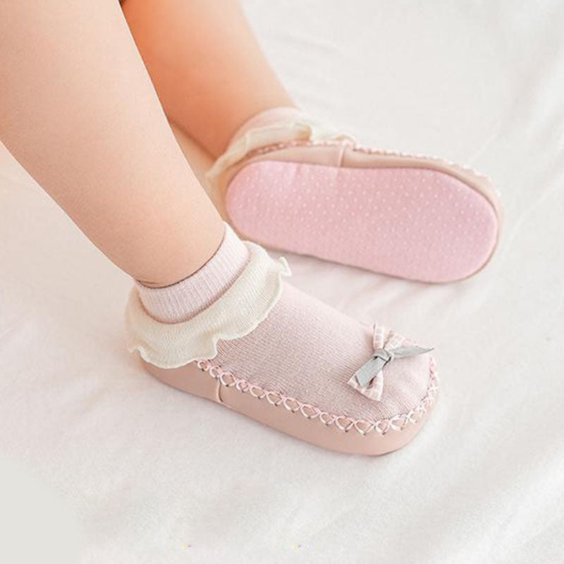 Spring And Autumn Cartoon Baby Leather Bottom Socks, /MH