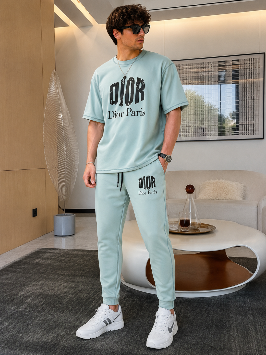 Men’s Casual Two-Piece Tracksuit with Logo Detail | MH Sizes (M-XXL)