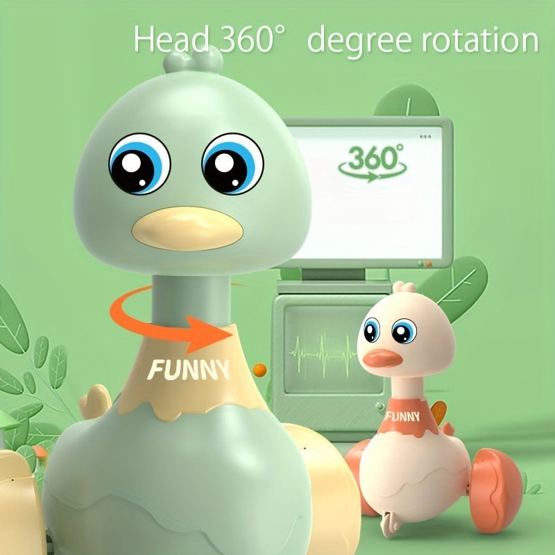 Children's Press Toy Car, Cute Swing Duck, No Battery Required Before Press Christmas New Year Birthday Gifts For Boys Girls Halloween Gift