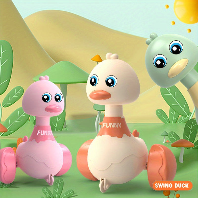 Children's Press Toy Car, Cute Swing Duck, No Battery Required Before Press Christmas New Year Birthday Gifts For Boys Girls Halloween Gift