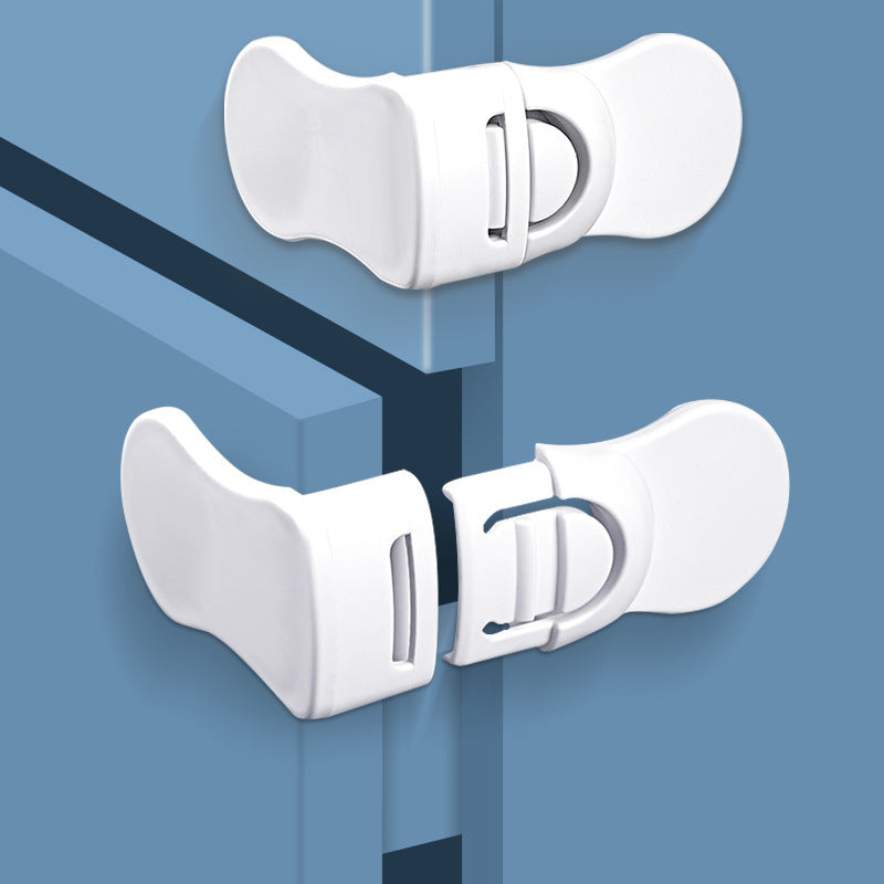 5pcs Child Safety Locks, For Cabinets And Drawers, Toilet, Fridge & More Easy Installation, No Drilling Required - Baby Proofing Cabinet Kitchen System With Strong Adhesive Tape, Baby Safety Locks Christmas, Halloween, Thanks