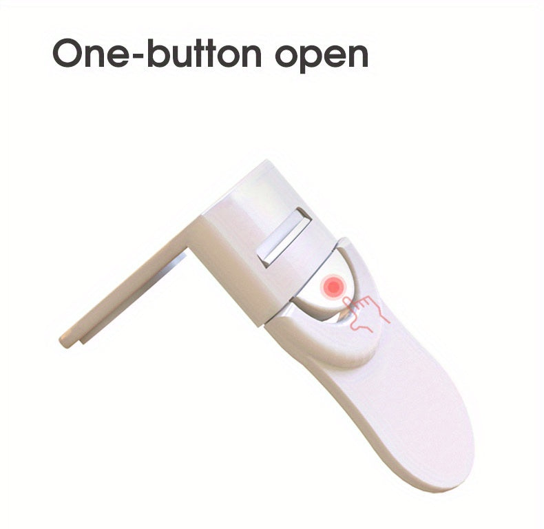 5pcs Child Safety Locks, For Cabinets And Drawers, Toilet, Fridge & More Easy Installation, No Drilling Required - Baby Proofing Cabinet Kitchen System With Strong Adhesive Tape, Baby Safety Locks Christmas, Halloween, Thanks