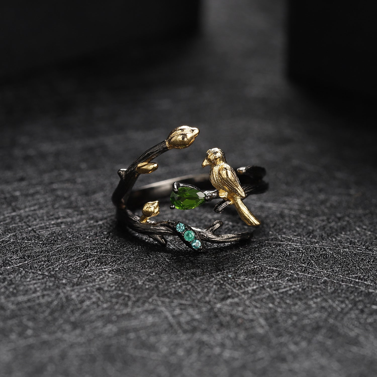 Men's Retro Ring, 925 Silver Natural Gemstone Ring With Bird Design, For Daily Wear, For Banquet Party Holiday Birthday Anniversary Gift