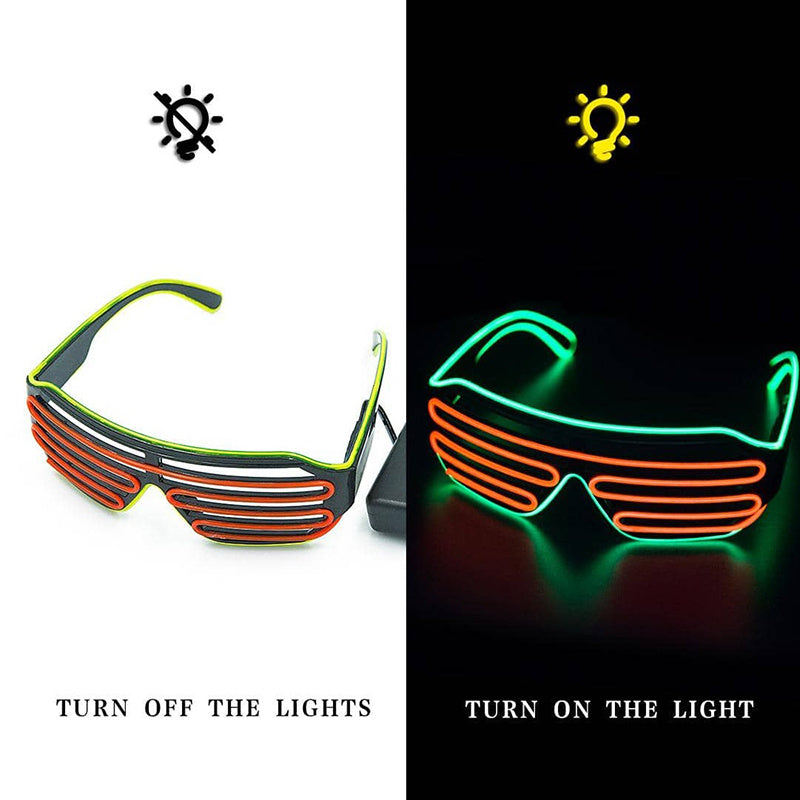 EL Luminous Glasses, Blinds LED Glasses, Bar Party Luminous Props, LED Flashing Glasses Easter gift Easter Gift Halloween Gift