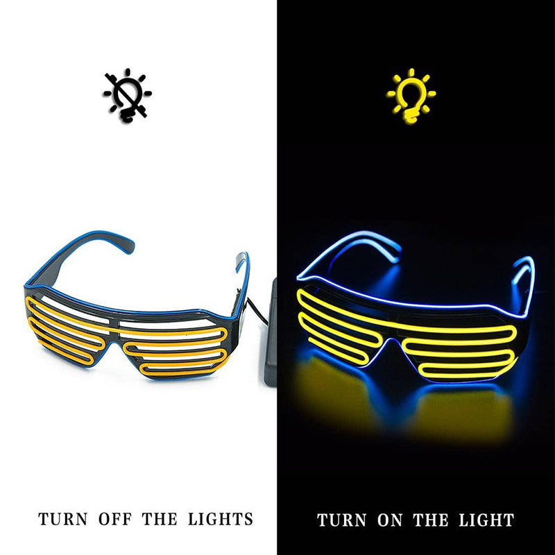 EL Luminous Glasses, Blinds LED Glasses, Bar Party Luminous Props, LED Flashing Glasses Easter gift Easter Gift Halloween Gift