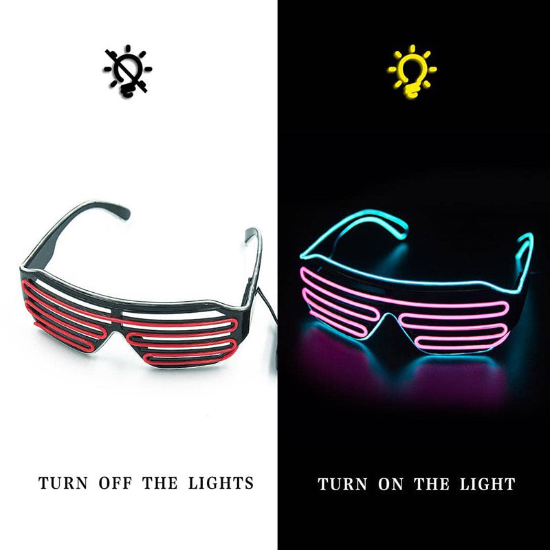 EL Luminous Glasses, Blinds LED Glasses, Bar Party Luminous Props, LED Flashing Glasses Easter gift Easter Gift Halloween Gift