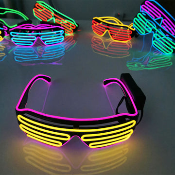 EL Luminous Glasses, Blinds LED Glasses, Bar Party Luminous Props, LED Flashing Glasses Easter gift Easter Gift Halloween Gift