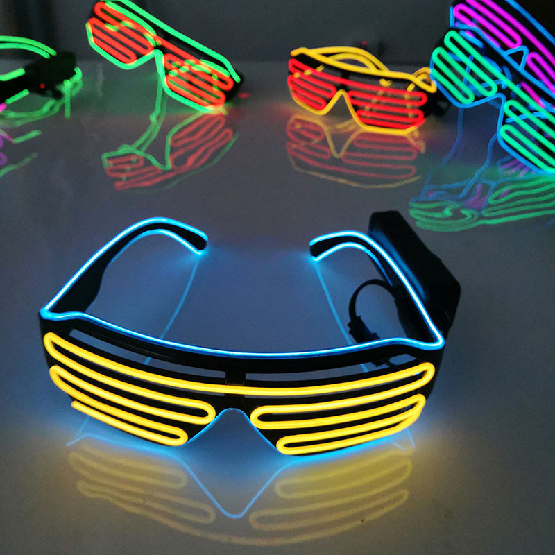 EL Luminous Glasses, Blinds LED Glasses, Bar Party Luminous Props, LED Flashing Glasses Easter gift Easter Gift Halloween Gift